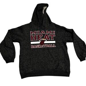 Miami Heat Basketball Hoodie Sweatshirt Youth Large Charcoal Heather NBA